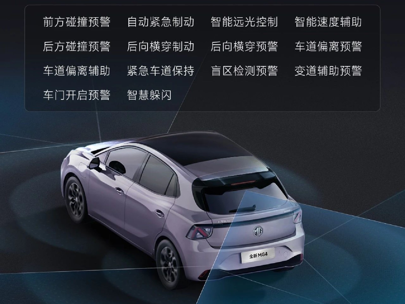 你可以永远相信「全新MG4」的安全配置